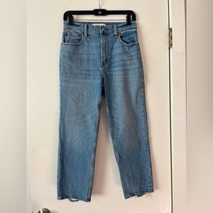 Ultra High Rise Ankle Straight, medium wash, 28/6 short